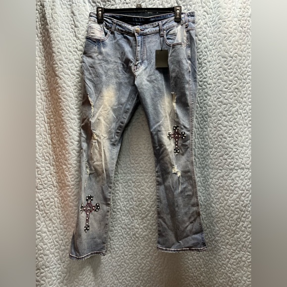 Flamingo | Jeans | Ripped Embroidery Bootcut Jeans | Poshmark